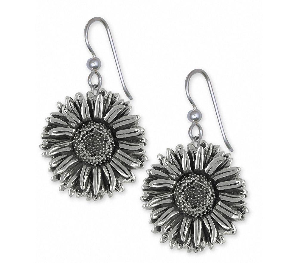 Aster Charms Aster Earrings Sterling Silver Flower Jewelry Aster jewelry