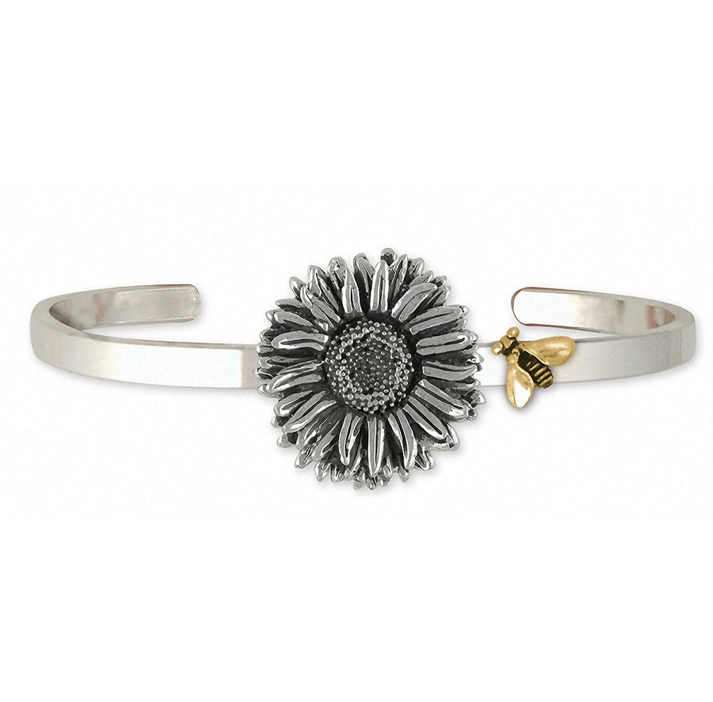 Aster Charms Aster Bracelet Silver And 14k Gold Flower Jewelry Aster jewelry