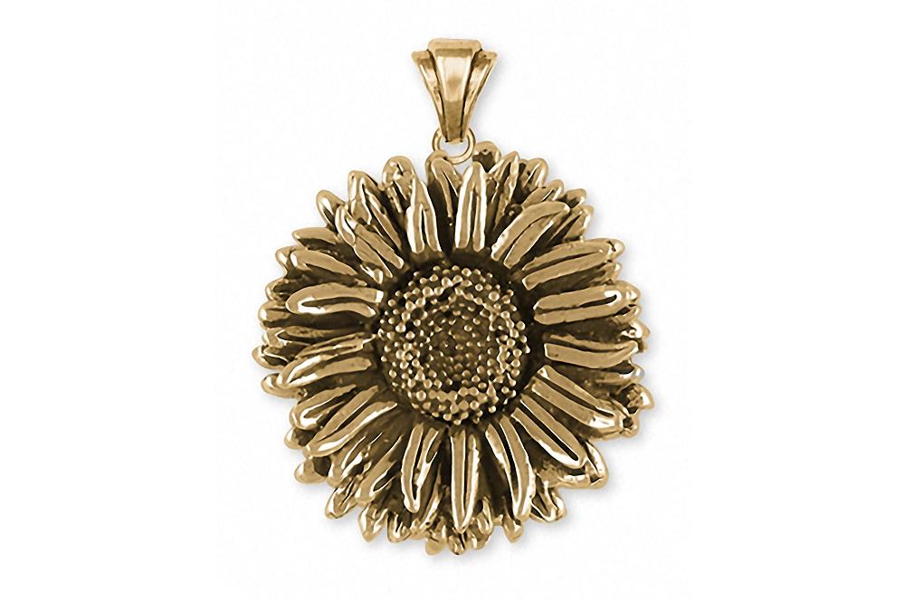 Aster Charms Aster Pendant 14k Gold Flower Jewelry Aster jewelry