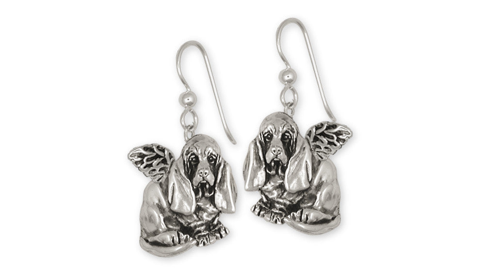 Basset Hound Angel Charms Basset Hound Angel Earrings Sterling Silver Dog Jewelry Basset Hound Angel jewelry