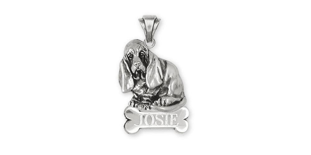 Basset Hound Charms Basset Hound Personalized Pendant Sterling Silver Dog Jewelry Basset Hound jewelry