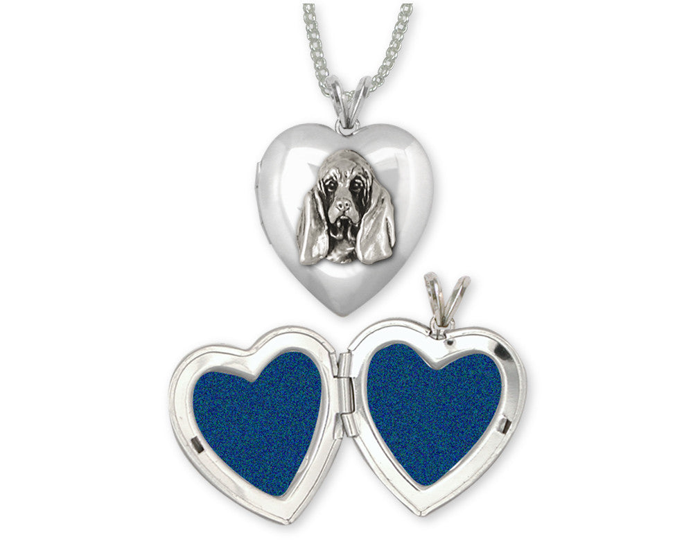 Basset Hound Charms Basset Hound Photo Locket Sterling Silver Dog Jewelry Basset Hound jewelry