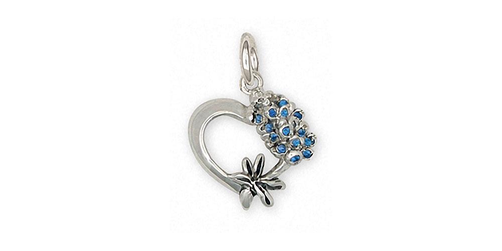 Bluebonnet Charms Bluebonnet Charm Sterling Silver Texas Wildflower Jewelry Bluebonnet jewelry