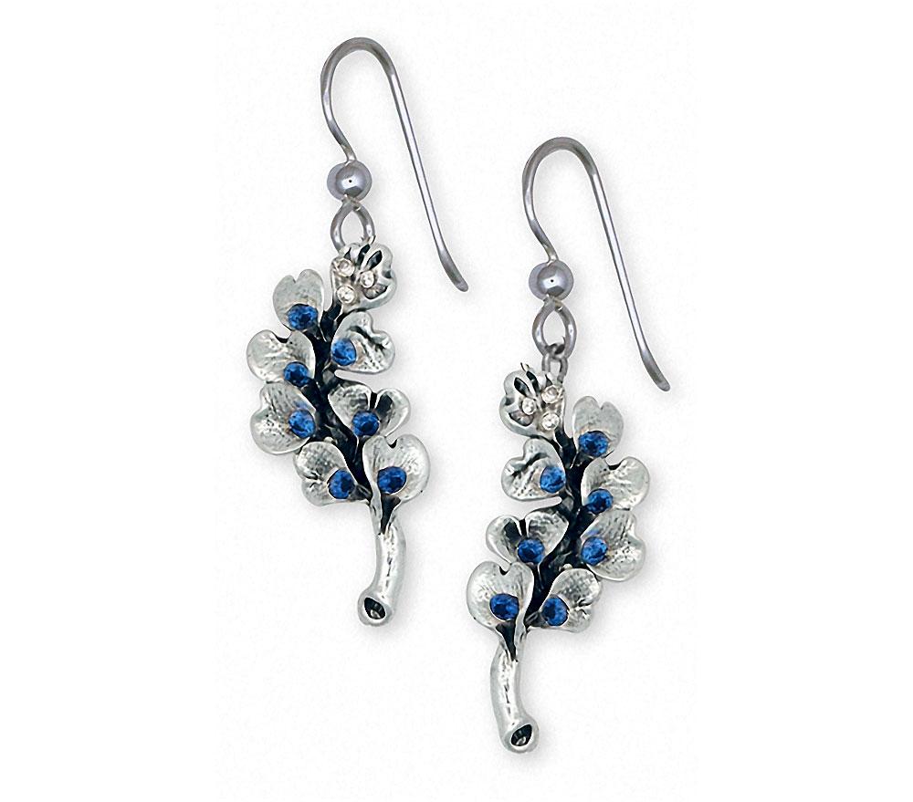 Bluebonnet Charms Bluebonnet Earrings Sterling Silver Texas Wildflower Jewelry Bluebonnet jewelry