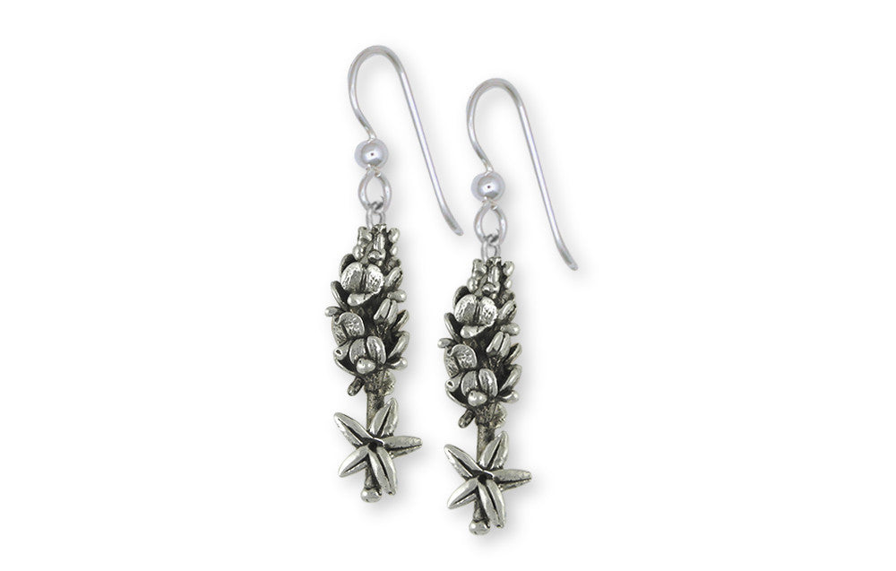 Bluebonnet Charms Bluebonnet Earrings Sterling Silver Flower Jewelry Bluebonnet jewelry