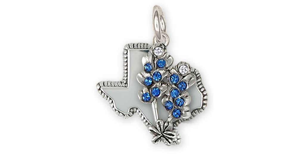 Bluebonnet Charms Bluebonnet Charm Sterling Silver Bluebonnet Flower Jewelry Bluebonnet jewelry