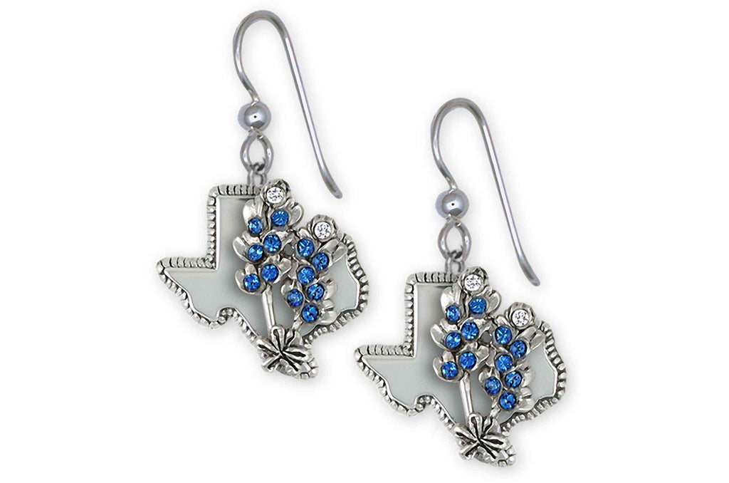 Bluebonnet Charms Bluebonnet Earrings Sterling Silver Bluebonnet Flower Jewelry Bluebonnet jewelry