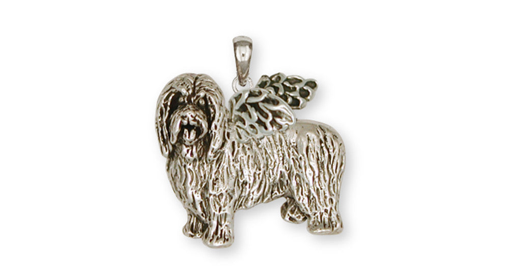 Bearded Collie Angel Charms Bearded Collie Angel Pendant Handmade Sterling Silver Dog Jewelry Bearded Collie Angel jewelry