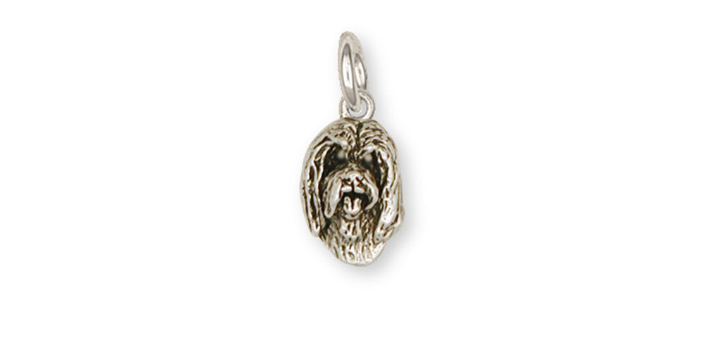Bearded Collie Charms Bearded Collie Charm Handmade Sterling Silver Dog Jewelry Bearded Collie jewelry