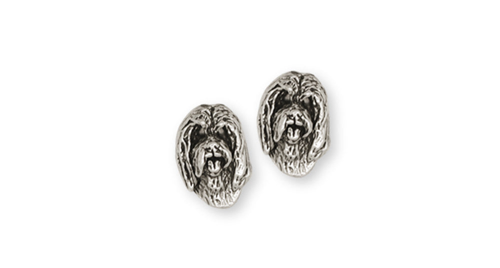 Bearded Collie Charms Bearded Collie Earrings Handmade Sterling Silver Dog Jewelry Bearded Collie jewelry