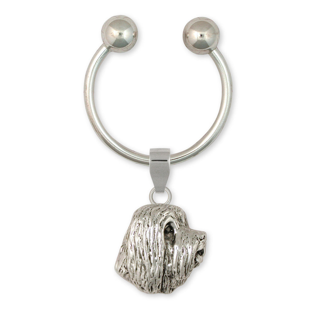 Bearded Collie Charms Bearded Collie Key Ring Handmade Sterling Silver Dog Jewelry Bearded Collie jewelry