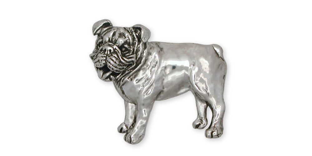 Bulldog Charms Bulldog Brooch Pin Sterling Silver Dog Jewelry Bulldog jewelry