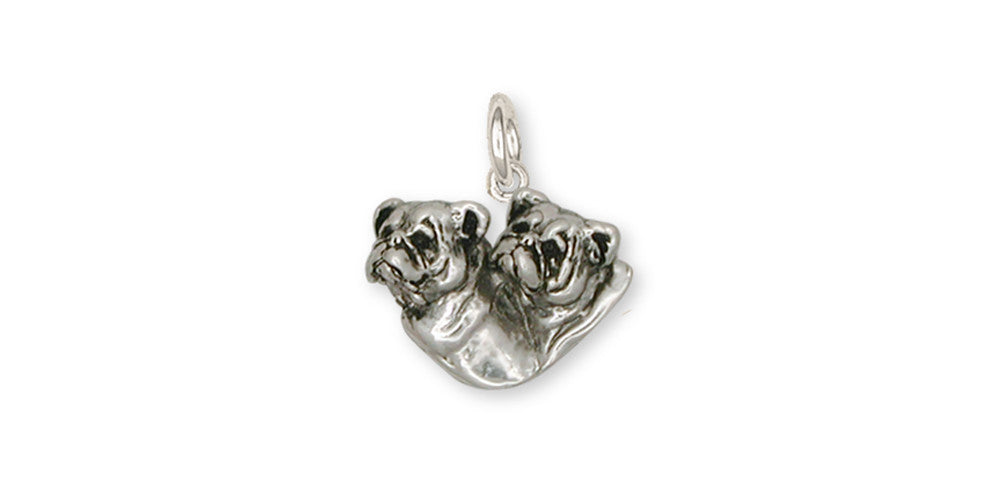 Bulldog Charms Bulldog Charm Sterling Silver Dog Jewelry Bulldog jewelry