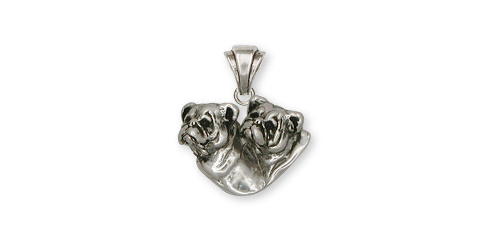 Bulldog Charms Bulldog Pendant Sterling Silver Dog Jewelry Bulldog jewelry