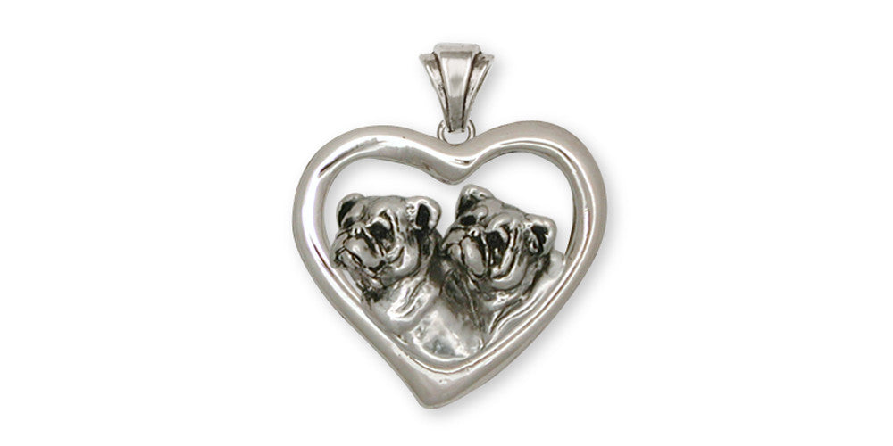 Bulldog Charms Bulldog Pendant Sterling Silver Dog Jewelry Bulldog jewelry