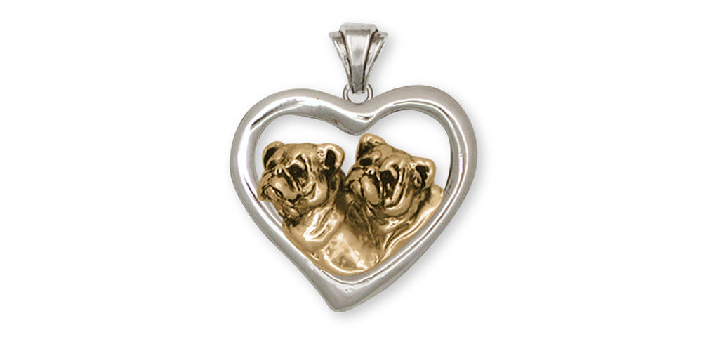 Bulldog Charms Bulldog Pendant Gold Vermeil Dog Jewelry Bulldog jewelry