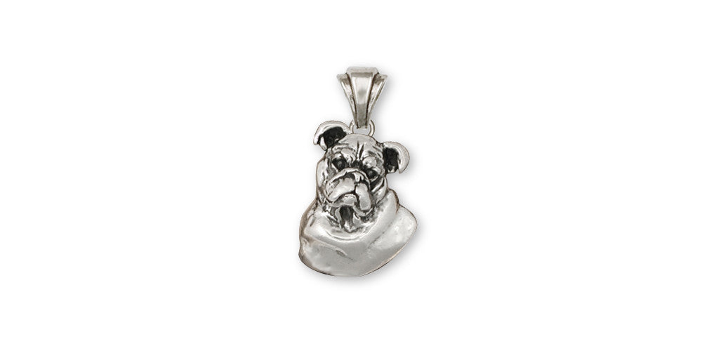 Bulldog Charms Bulldog Pendant Sterling Silver Dog Jewelry Bulldog jewelry