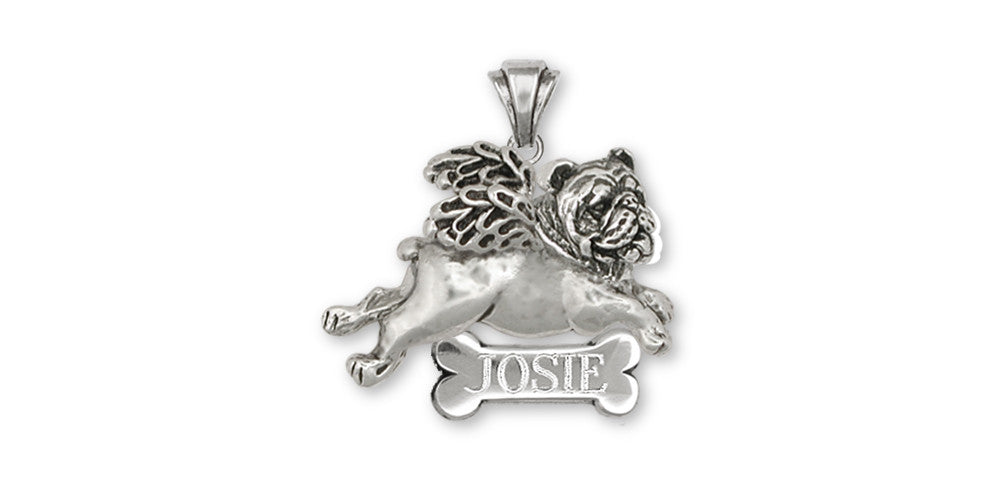 Bulldog Charms Bulldog Pendant Sterling Silver Dog Jewelry Bulldog jewelry