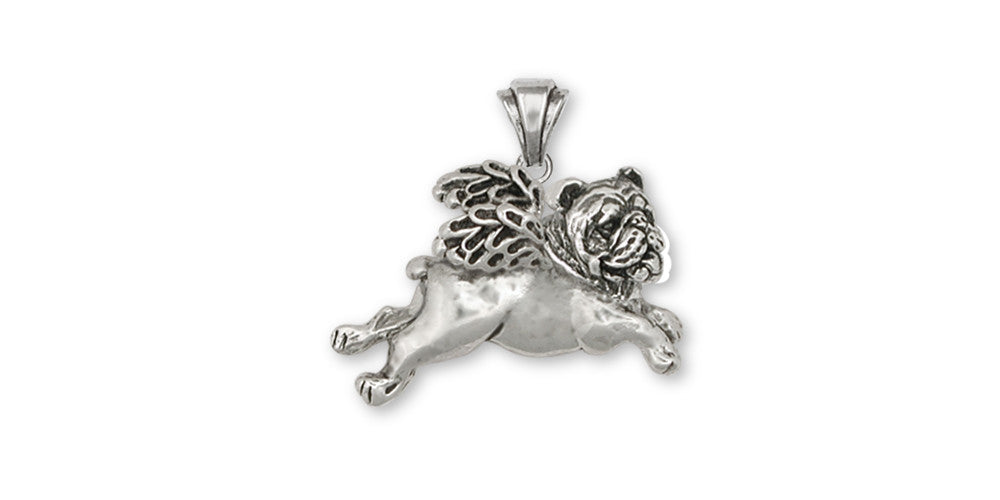 Bulldog Charms Bulldog Pendant Sterling Silver Dog Jewelry Bulldog jewelry