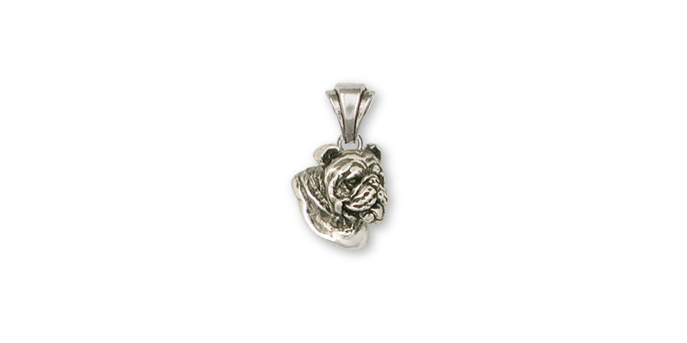 Bulldog Charms Bulldog Pendant Sterling Silver Dog Jewelry Bulldog jewelry