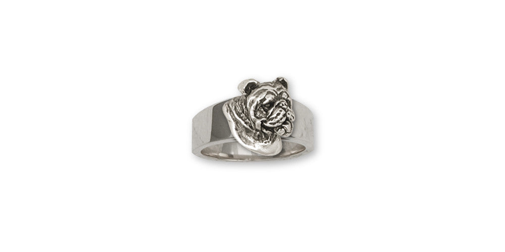 Bulldog Charms Bulldog Ring Sterling Silver Dog Jewelry Bulldog jewelry