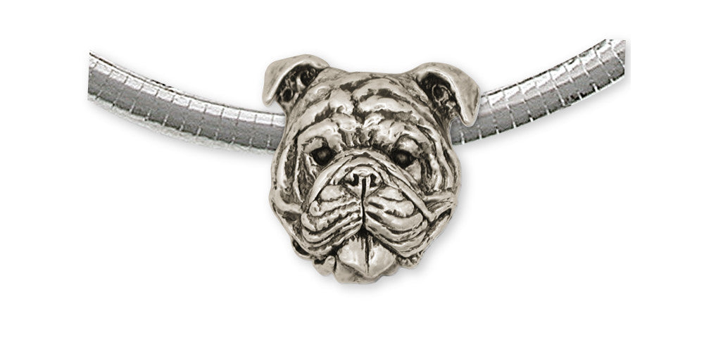 Bulldog Charms Bulldog Pendant Sterling Silver Dog Jewelry Bulldog jewelry