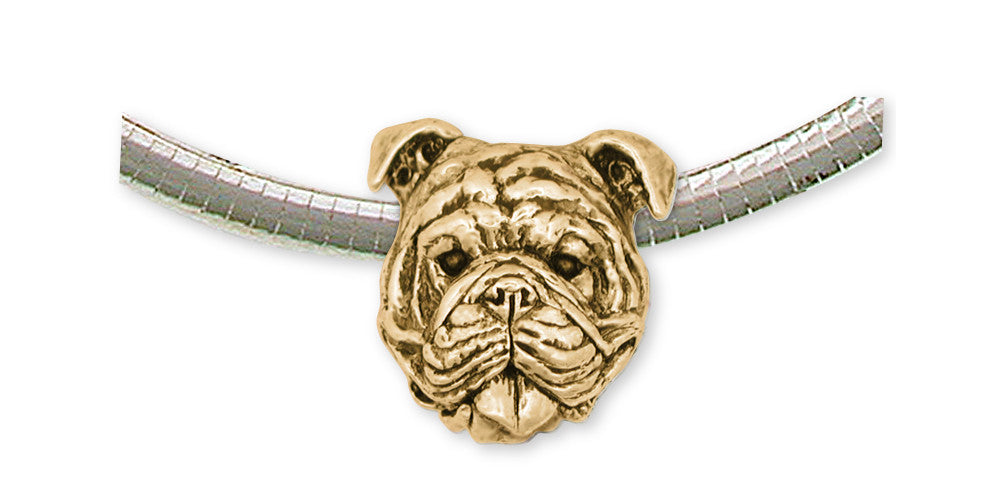 Bulldog Charms Bulldog Pendant Gold Vermeil Dog Jewelry Bulldog jewelry