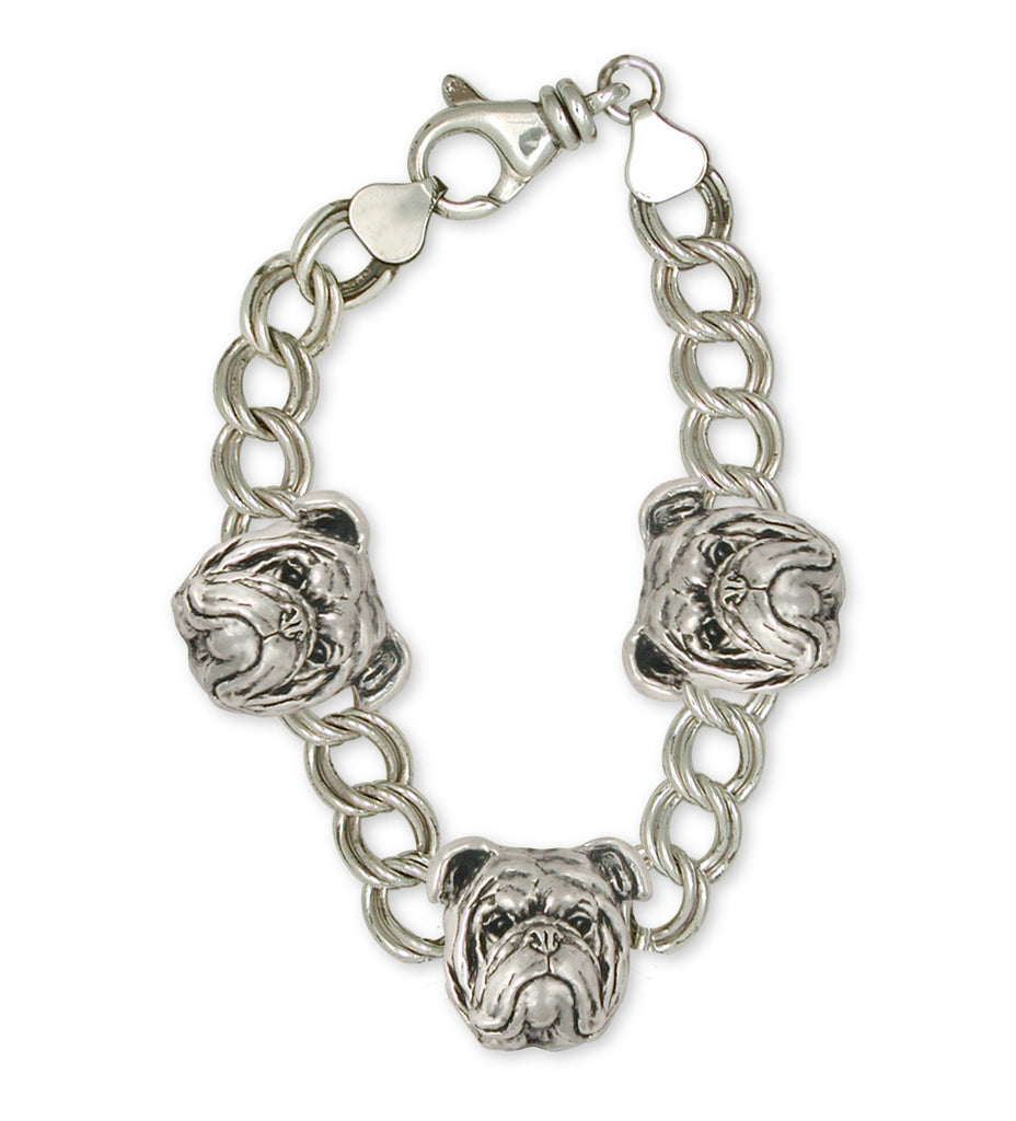 Bulldog Charms Bulldog Bracelet Sterling Silver Dog Jewelry Bulldog jewelry