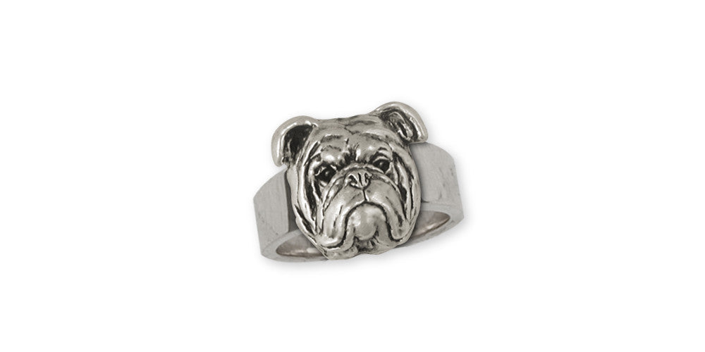 Bulldog Charms Bulldog Ring Sterling Silver Dog Jewelry Bulldog jewelry