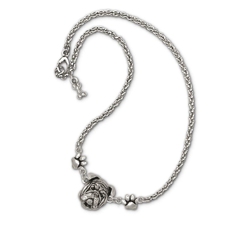 Bulldog Charms Bulldog Bracelet Sterling Silver Dog Jewelry Bulldog jewelry