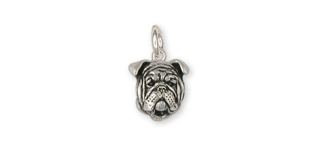 Bulldog Charms Bulldog Charm Sterling Silver Dog Jewelry Bulldog jewelry