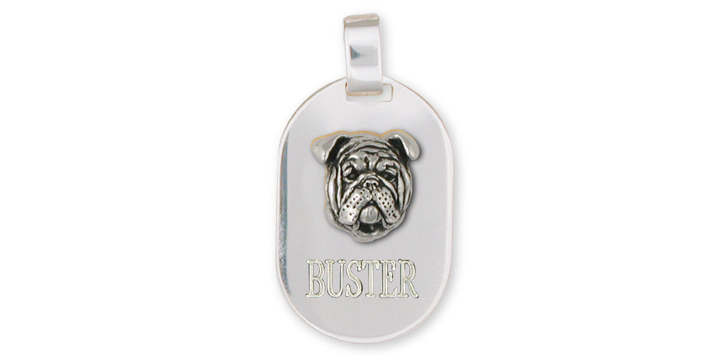 Bulldog Charms Bulldog Pendant Sterling Silver Dog Jewelry Bulldog jewelry