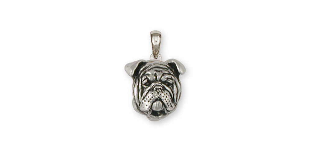 Bulldog Charms Bulldog Pendant Sterling Silver Dog Jewelry Bulldog jewelry