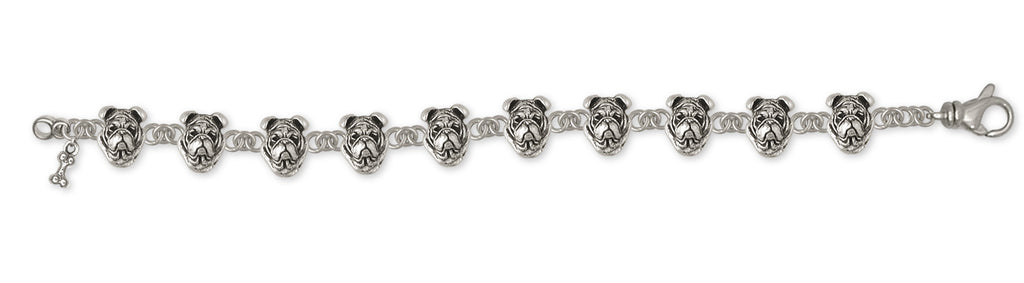 Bulldog Charms Bulldog Bracelet Sterling Silver Dog Jewelry Bulldog jewelry