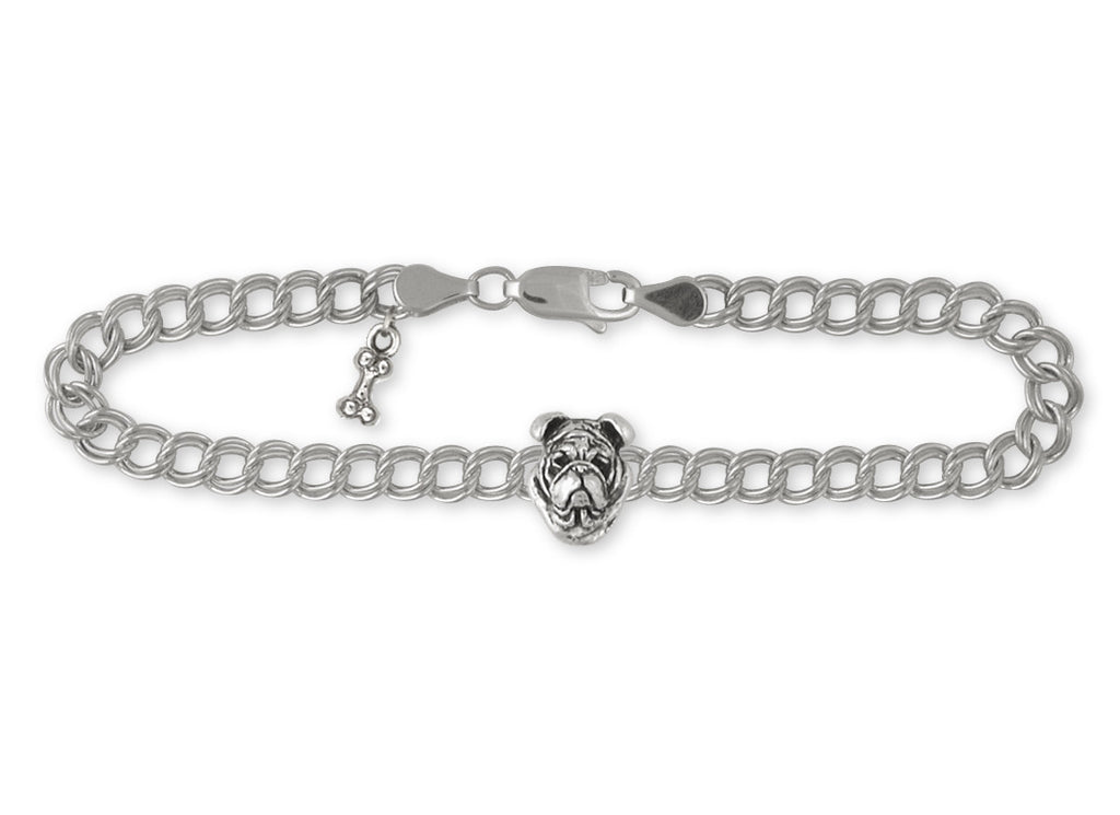 Bulldog Charms Bulldog Bracelet Sterling Silver Dog Jewelry Bulldog jewelry