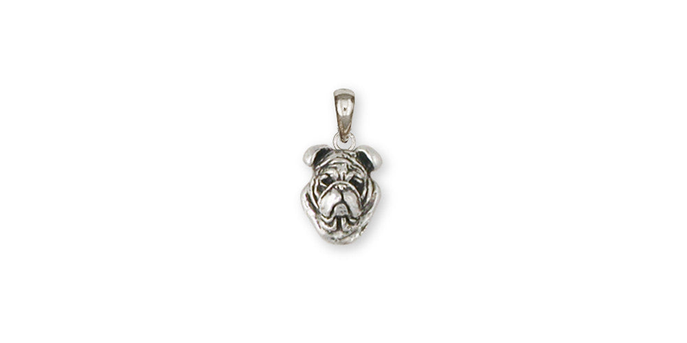 Bulldog Charms Bulldog Pendant Sterling Silver Dog Jewelry Bulldog jewelry