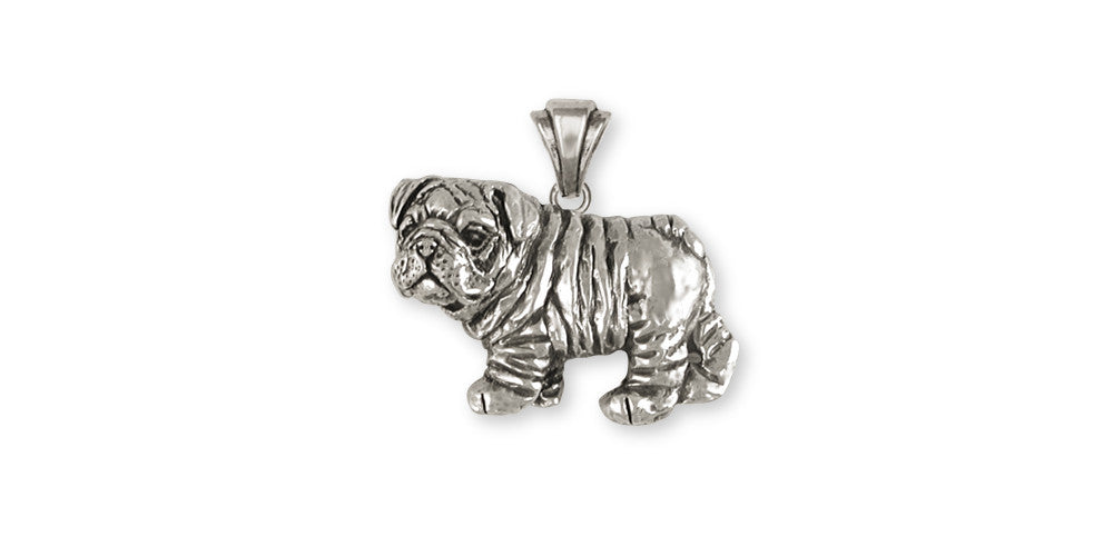 Bulldog Charms Bulldog Pendant Sterling Silver Dog Jewelry Bulldog jewelry