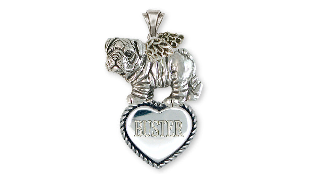 Bulldog Charms Bulldog Pendant Sterling Silver Dog Jewelry Bulldog jewelry