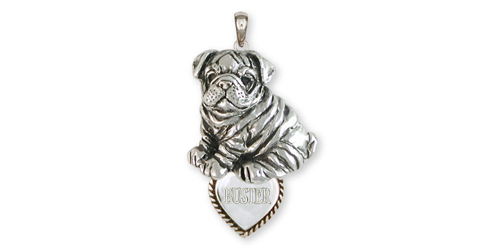 Bulldog Charms Bulldog Pendant Sterling Silver Dog Jewelry Bulldog jewelry