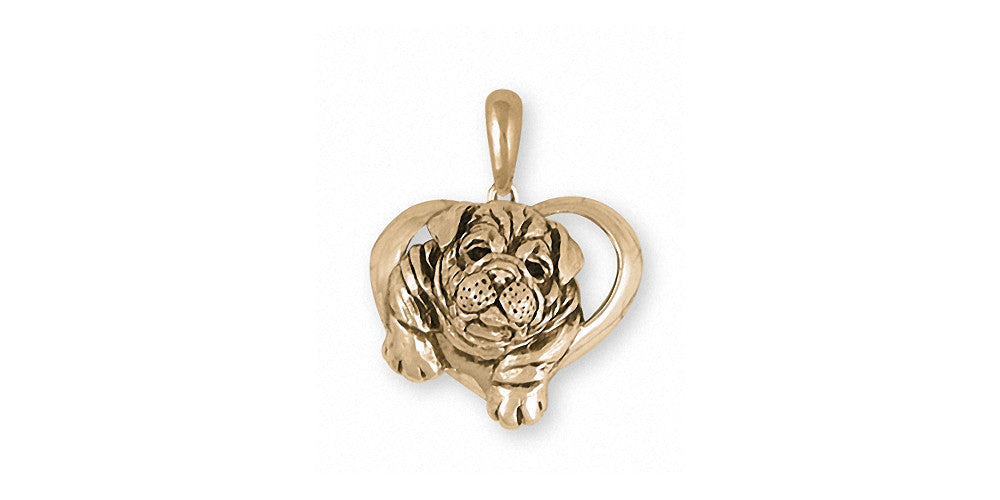 Bulldog Charms Bulldog Pendant 14k Gold Dog Jewelry Bulldog jewelry