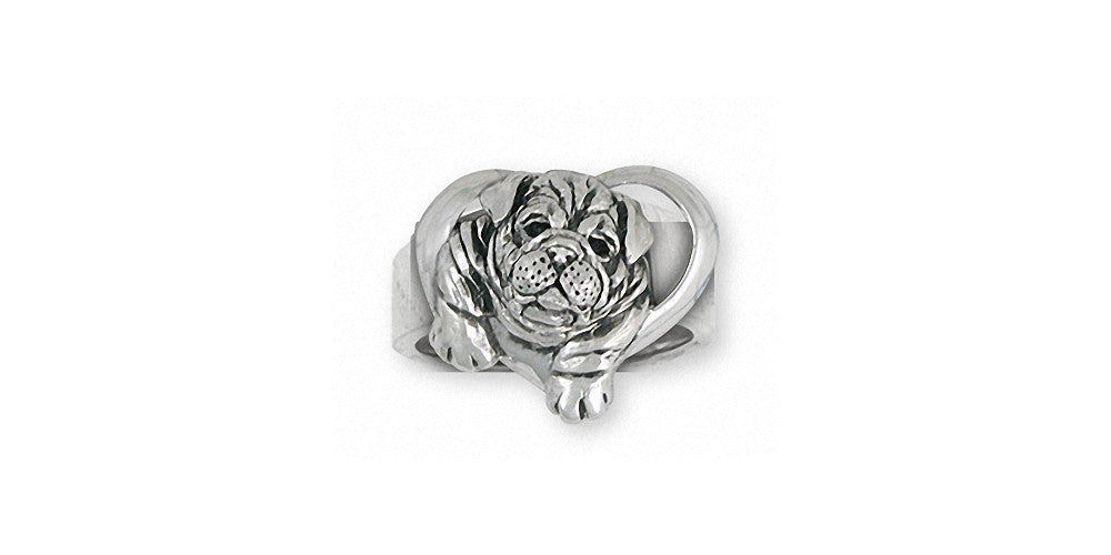 Bulldog Charms Bulldog Ring Sterling Silver Dog Jewelry Bulldog jewelry