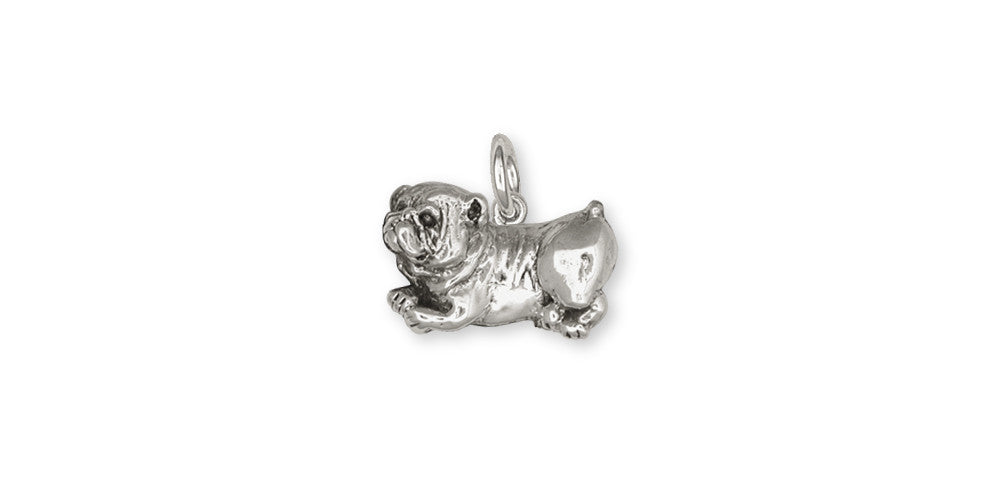 Bulldog Charms Bulldog Charm Sterling Silver Dog Jewelry Bulldog jewelry