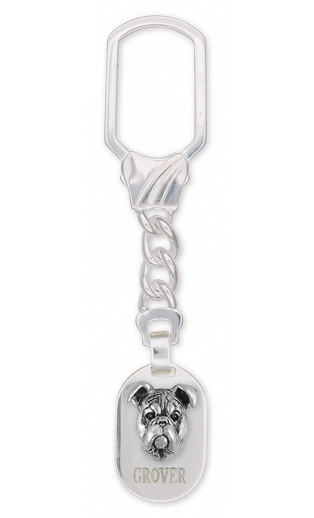 Boxer Charms Boxer Key Ring Sterling Silver Boxer Jewelry Boxer jewelry