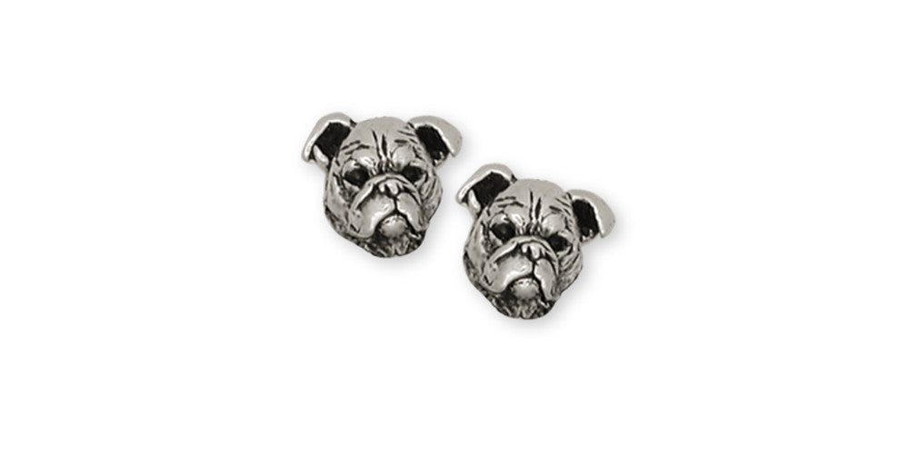 Bulldog Charms Bulldog Earrings Sterling Silver Dog Jewelry Bulldog jewelry