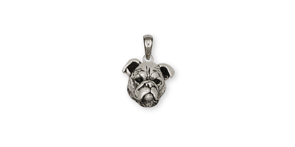 Bulldog Charms Bulldog Pendant Sterling Silver Dog Jewelry Bulldog jewelry