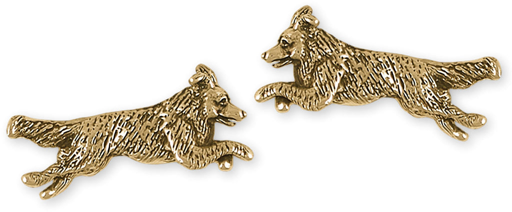 Border Collie Charms Border Collie Cufflinks Gold Vermeil Border Collie Jewelry Border Collie jewelry