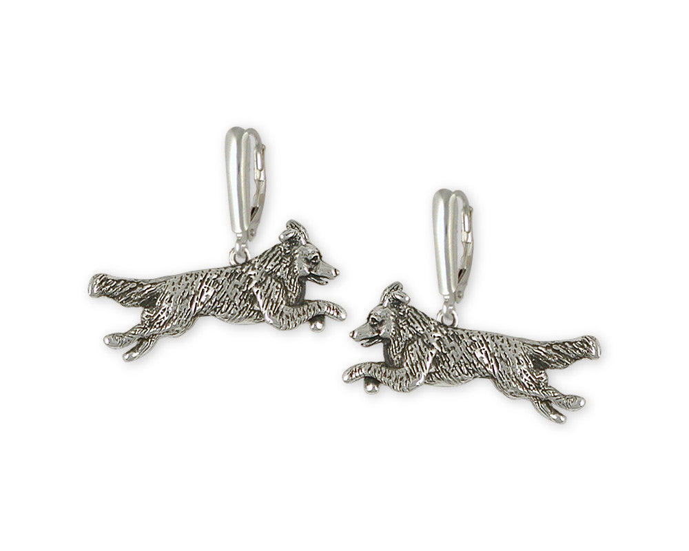 Border Collie Charms Border Collie Earrings Sterling Silver Dog Jewelry Border Collie jewelry