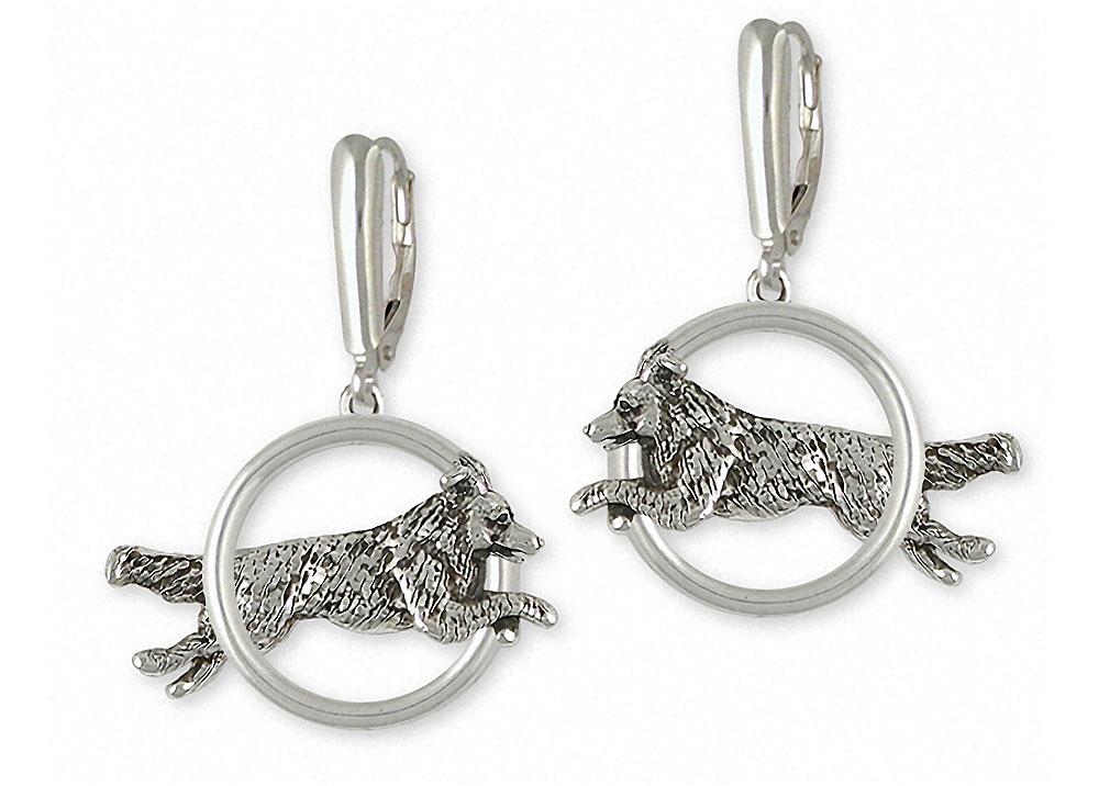 Border Collie Charms Border Collie Earrings Sterling Silver Dog Jewelry Border Collie jewelry