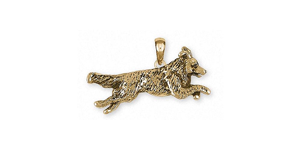 Border Collie Charms Border Collie Pendant 14k Gold Dog Jewelry Border Collie jewelry