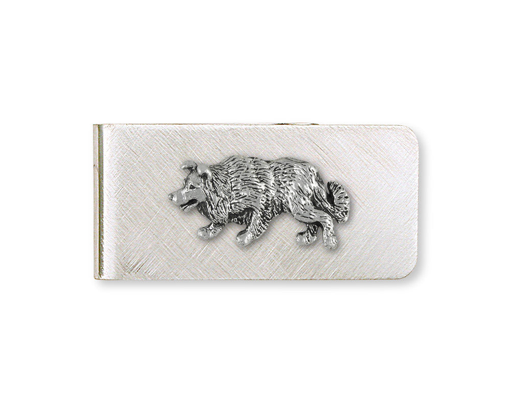 Border Collie Charms Border Collie Money Clip Sterling Silver Dog Jewelry Border Collie jewelry